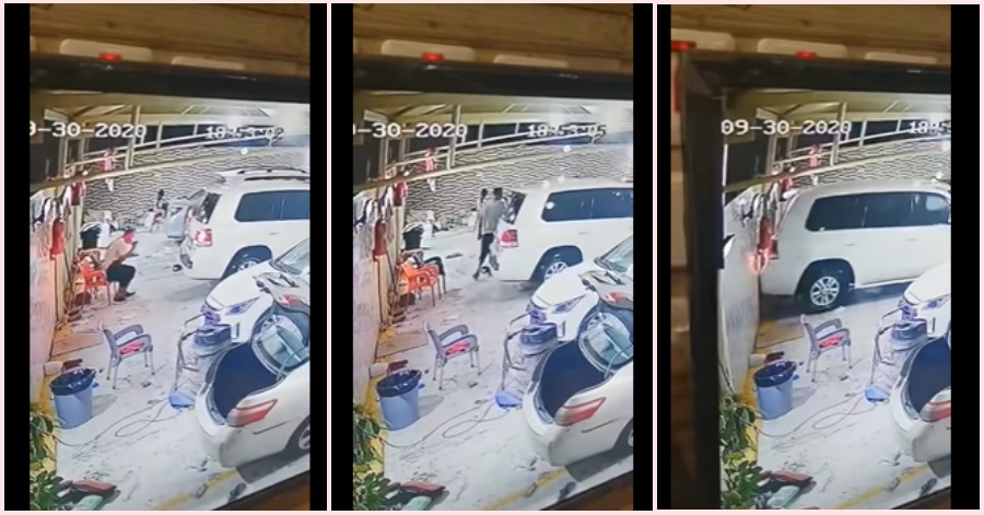 WATCH: Man Escapes Death as Car Hits Wall in Saudi