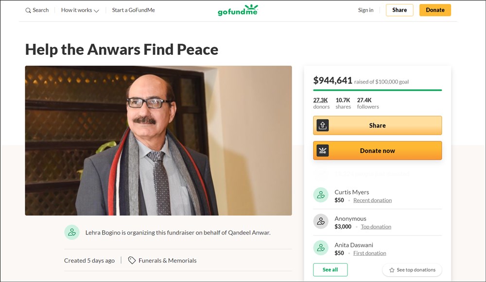 Mohammad Anwar gofundme